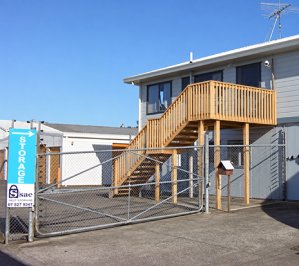 Security gate and office at 34 Anvil Road, Silverdale